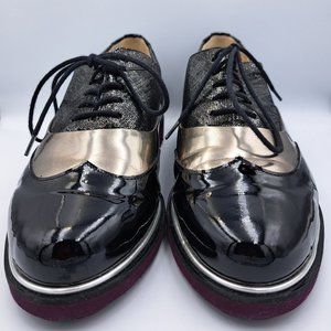 rare HASSIA womens OXFORD laced up SHOES Size 3.5UK or 6us sublime derby preppy